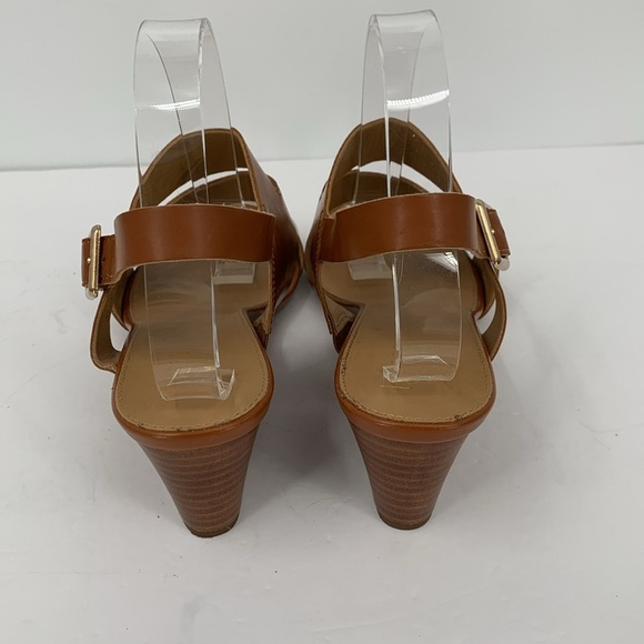 Franco Sarto Dodger wedge sandal shoe strappy brown caramel heel strap 11 - Picture 4 of 7